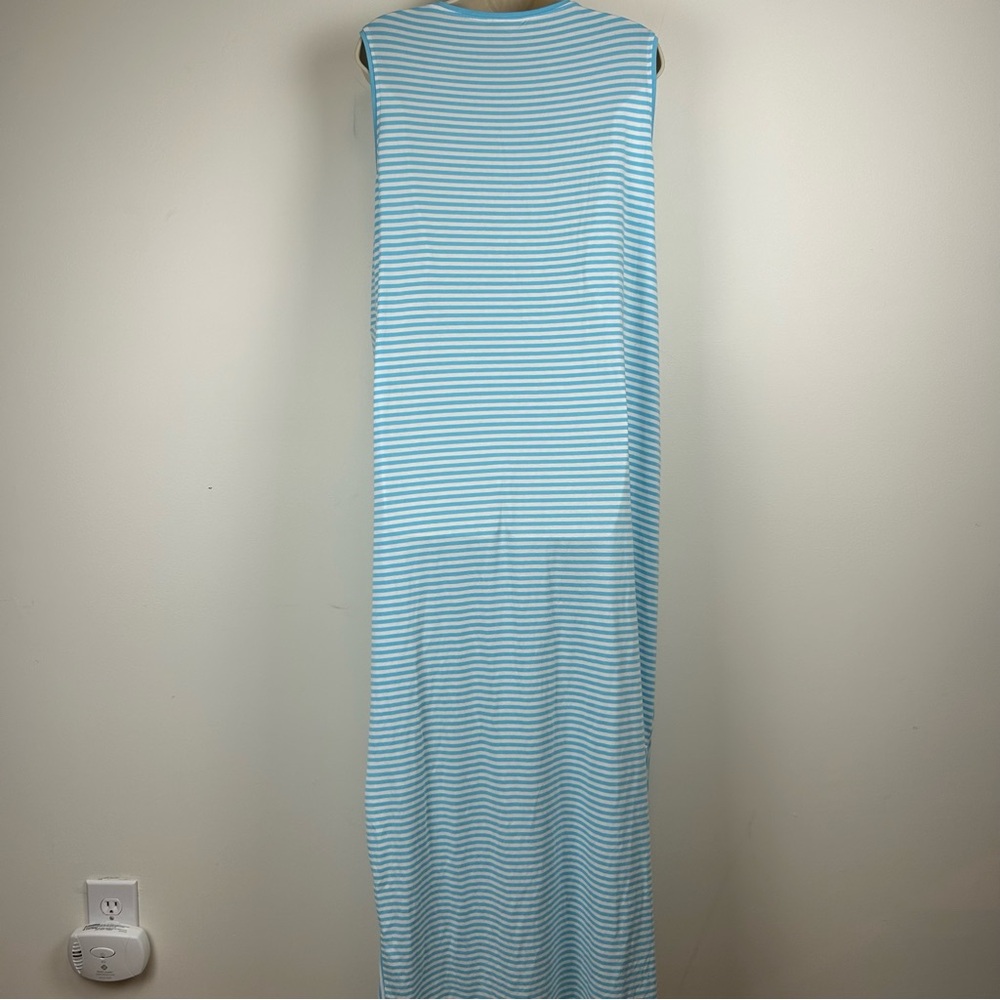 Chico’s Zenergy Pamela Aqua Striped Maxi Dress size 3 (XL/16) Athleisure - Picture 5 of 13